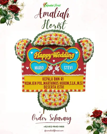 Papan Bunga Pernikahan Hajarmekar